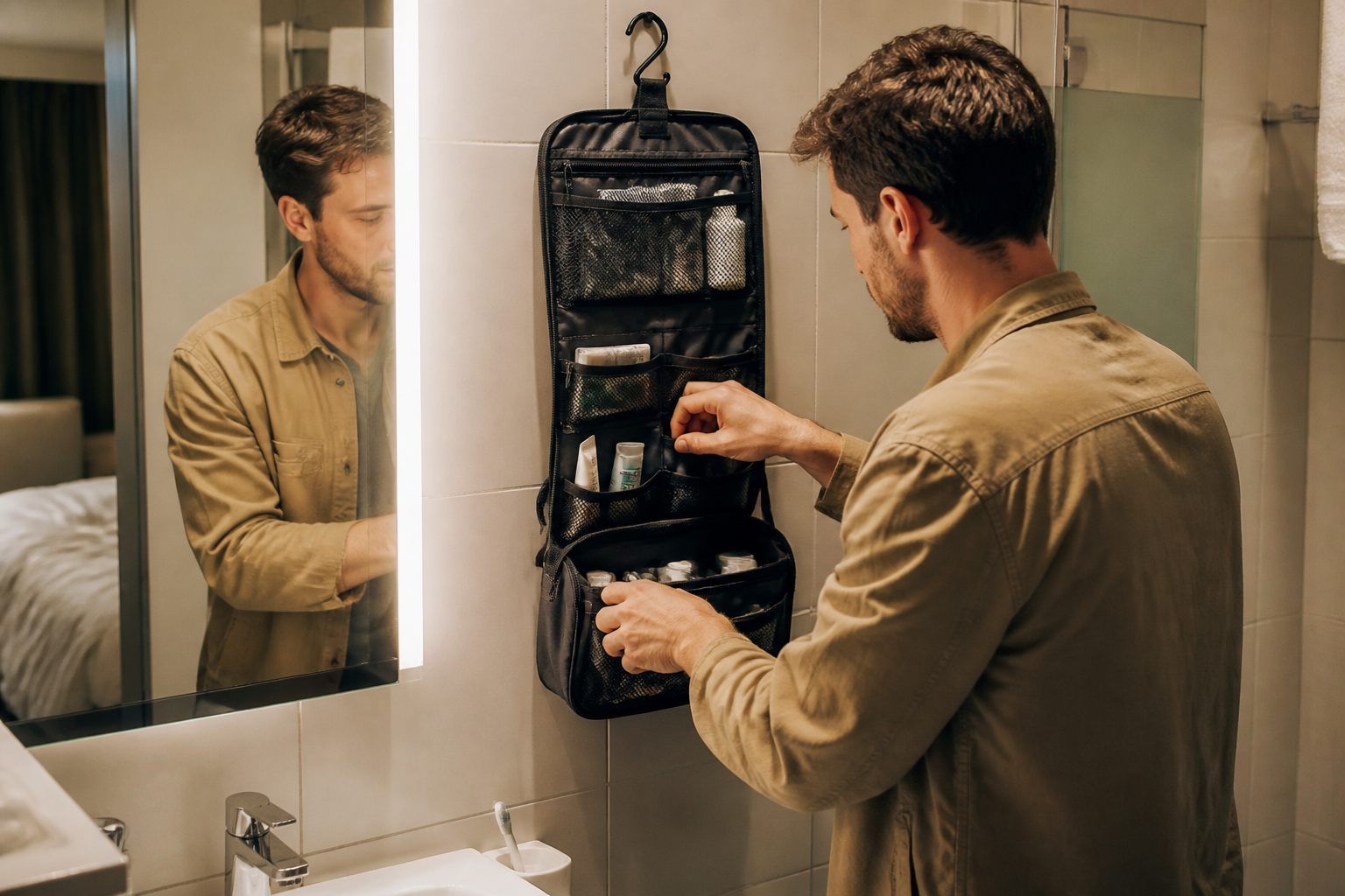 Everyday scene related to toiletry bag