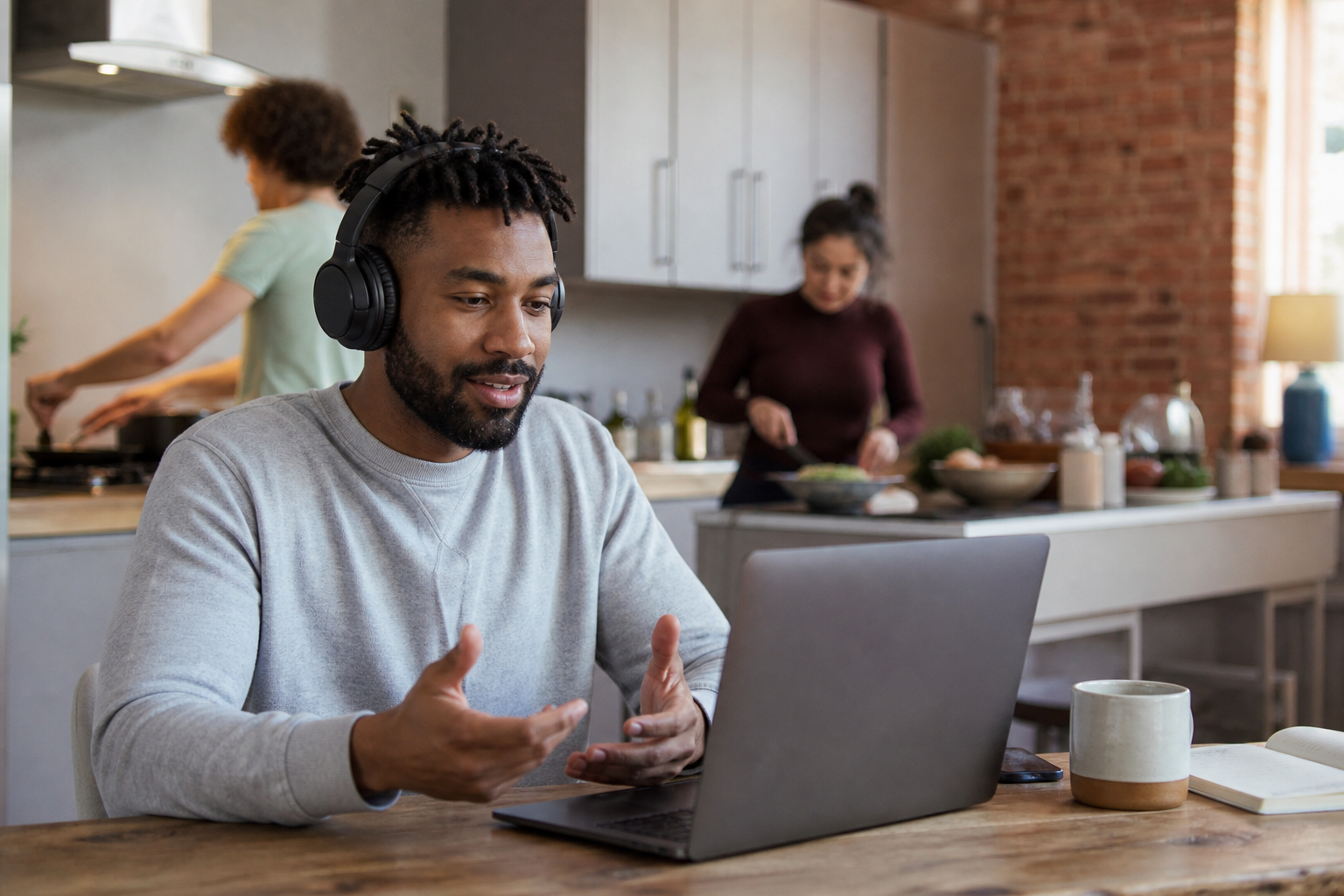 Everyday scene related to headphones