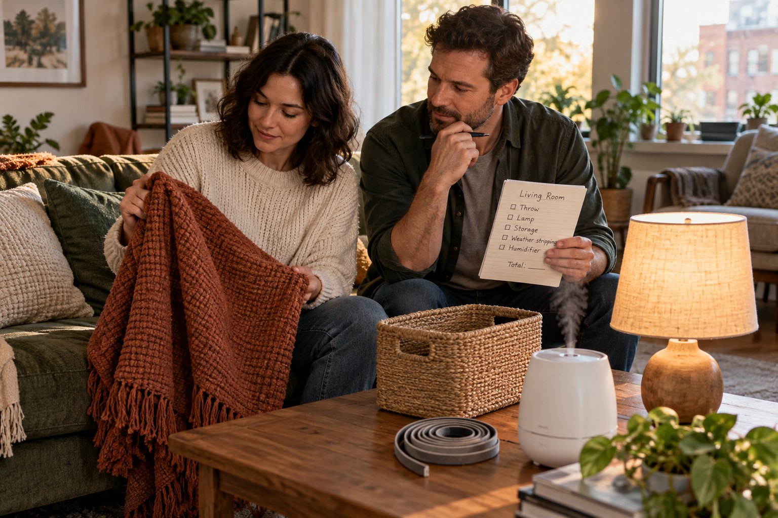 Everyday scene related to early-fall home essentials