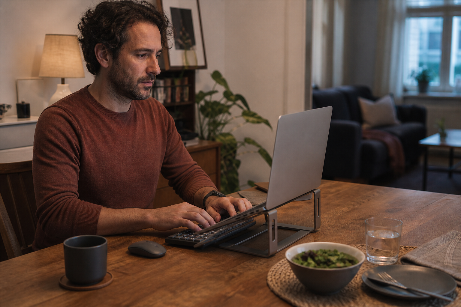 Everyday scene related to laptop stand
