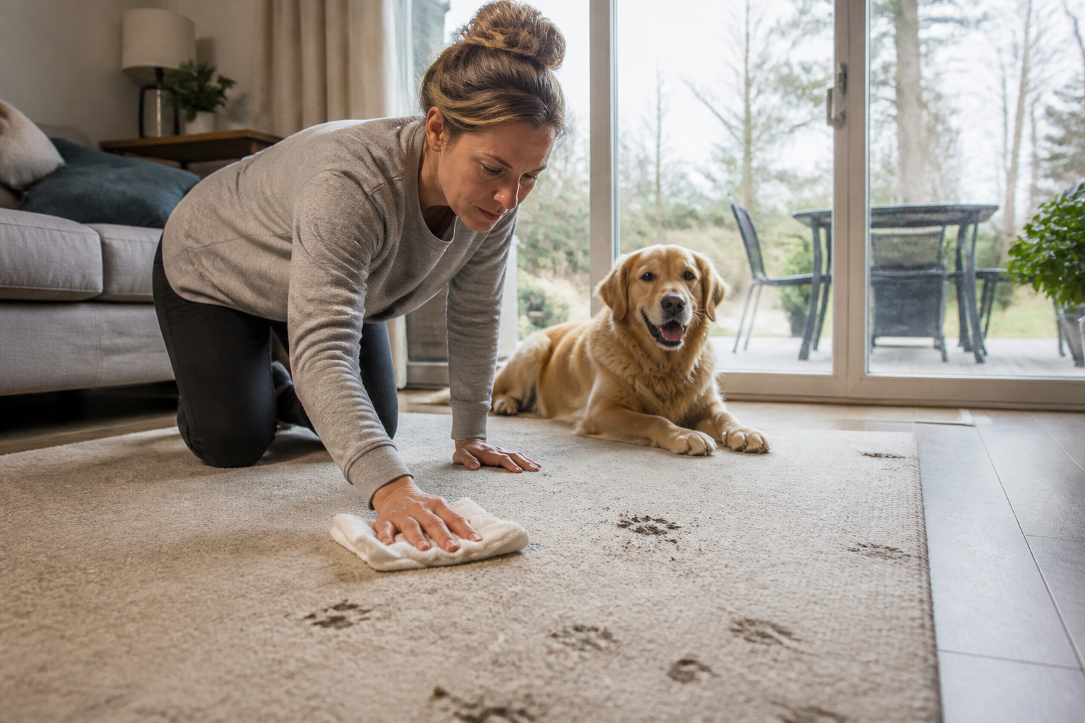Everyday scene related to washable rug