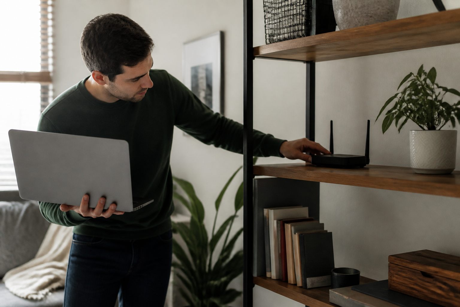Everyday scene related to Wi-Fi router